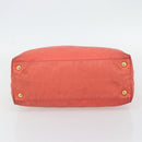 PRADA Tote Bag Nylon Orange Gold Auth 181129-5