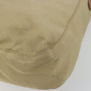 PRADA Schoudertas Nylon Beige Zilver Auth 181130-9