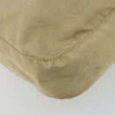 PRADA Schoudertas Nylon Beige Zilver Auth 181130-14