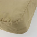 PRADA Schoudertas Nylon Beige Zilver Auth 181130-15