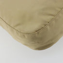 PRADA Schoudertas Nylon Beige Zilver Auth 181130-16