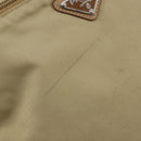 PRADA Schoudertas Nylon Beige Zilver Auth 181130-10