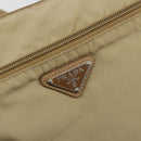 PRADA Schoudertas Nylon Beige Zilver Auth 181130-17