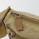 PRADA Schoudertas Nylon Beige Zilver Auth 181130-18