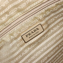 PRADA Schoudertas Nylon Beige Zilver Auth 181130-19