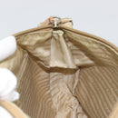 PRADA Schoudertas Nylon Beige Zilver Auth 181130-20