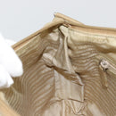PRADA Schoudertas Nylon Beige Zilver Auth 181130-21