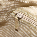 PRADA Schoudertas Nylon Beige Zilver Auth 181130-22