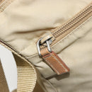 PRADA Schoudertas Nylon Beige Zilver Auth 181130-24