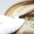 PRADA Schoudertas Nylon Beige Zilver Auth 181130-12