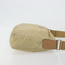 PRADA Schoudertas Nylon Beige Zilver Auth 181130-3