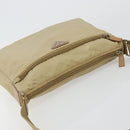 PRADA Schoudertas Nylon Beige Zilver Auth 181130-6