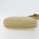 PRADA Schoudertas Nylon Beige Zilver Auth 181130-5