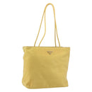 PRADA Tote Bag Nylon Yellow Auth 181131-1