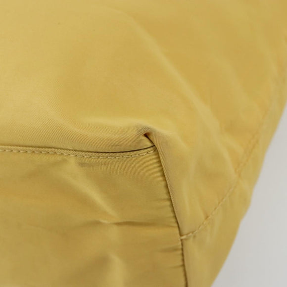 PRADA Tote Bag Nylon Yellow Auth 181131