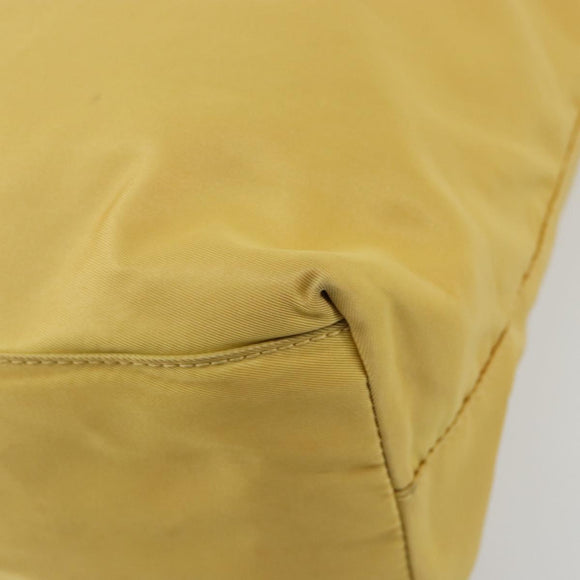 PRADA Tote Bag Nylon Yellow Auth 181131