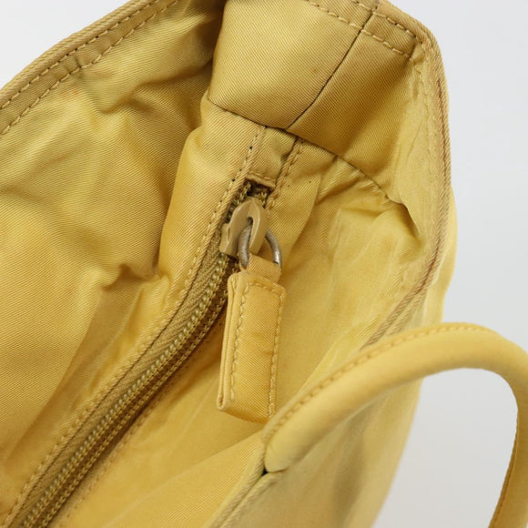 PRADA Tote Bag Nylon Yellow Auth 181131