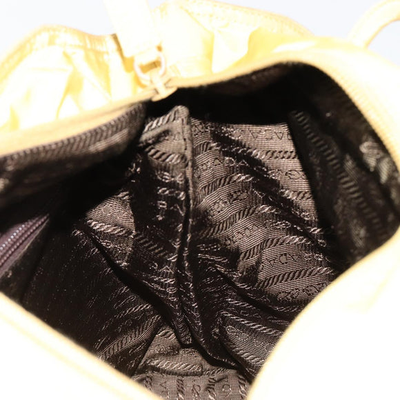 PRADA Tote Bag Nylon Yellow Auth 181131