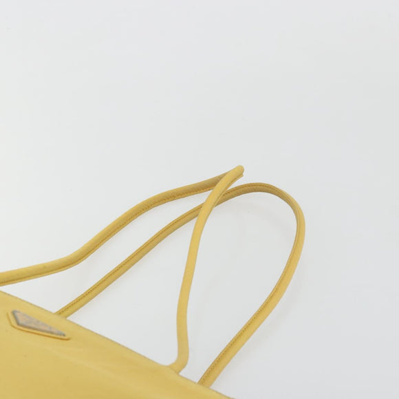PRADA Tote Bag Nylon Yellow Auth 181131