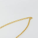 Salvatore Ferragamo Gancini Chain Schultertasche Leder Navy Gold Auth 181133-8
