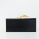 Salvatore Ferragamo Gancini Chain Schultertasche Leder Navy Gold Auth 181133-5