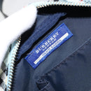 BURBERRY Nova Check Blue Label Schultertasche Nylon Hellblau Silber Auth 181134-19