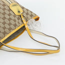 GUCCI GG Canvas Sherry Line Tote Bag Beige Gold 211971 Auth 181137-7