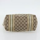 GUCCI GG Canvas Sherry Line Tote Bag Beige Gold 211971 Auth 181137-5
