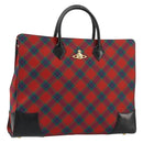 Vivienne Westwood Hand Bag PVC Canvas Gold Red Auth 181138A-1