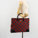 Vivienne Westwood Hand Bag PVC Canvas Gold Red Auth 181138A-23