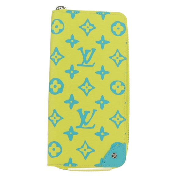 LOUIS VUITTON Playground Zippy Wallet Vertical Wallet Yellow M82005 Auth 181139M