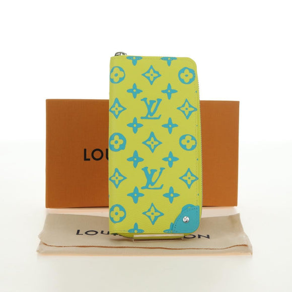 LOUIS VUITTON Playground Zippy Wallet Vertical Wallet Yellow M82005 Auth 181139M