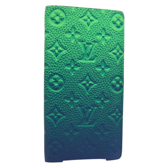 LOUIS VUITTON Taurillon Illusion Portefeuille Plaza Wallet M81255 Auth 181140M