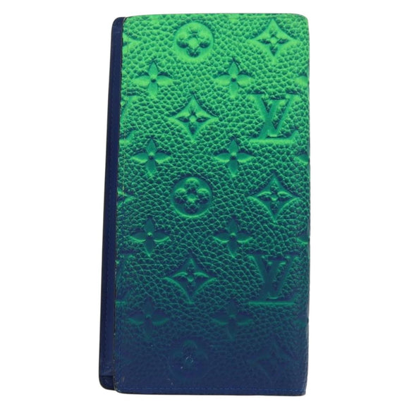 LOUIS VUITTON Taurillon Illusion Portefeuille Plaza Wallet M81255 Auth 181140M