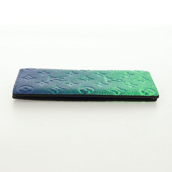 LOUIS VUITTON Taurillon Illusion Portefeuille Plaza Wallet M81255 Auth 181140M