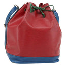 LOUIS VUITTON Epi Noe Shoulder Bag Tricolor Red Blue M44084 LV Auth 181146-1