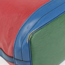 LOUIS VUITTON Epi Noe Shoulder Bag Tricolor Red Blue M44084 LV Auth 181146-14