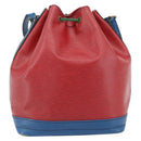 LOUIS VUITTON Epi Noe Shoulder Bag Tricolor Red Blue M44084 LV Auth 181146-2