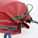 LOUIS VUITTON Epi Noe Shoulder Bag Tricolor Red Blue M44084 LV Auth 181146-6
