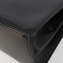 Salvatore Ferragamo Gancini Hand Bag Leather Black Gold Auth 181150-8