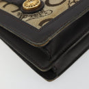 CELINE C Sulky Horse Carriage Hand Bag Canvas Beige Gold Auth 181151-11