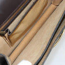 CELINE C Sulky Horse Carriage Hand Bag Canvas Beige Gold Auth 181151-18