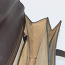 CELINE C Sulky Horse Carriage Hand Bag Canvas Beige Gold Auth 181151-19