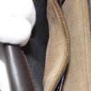 CELINE C Sulky Horse Carriage Hand Bag Canvas Beige Gold Auth 181151-22