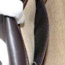 CELINE C Sulky Horse Carriage Hand Bag Canvas Beige Gold Auth 181151-23