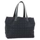 CHANEL New Travel line Tote Bag Nylon Black CC Auth 181153-1