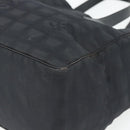 CHANEL New Travel line Tote Bag Nylon Black CC Auth 181153-14