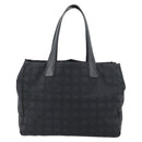 CHANEL New Travel line Tote Bag Nylon Black CC Auth 181153-13