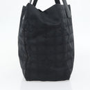 CHANEL New Travel line Tote Bag Nylon Black CC Auth 181153-3