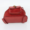 GUCCI Bamboo Backpack Suede Red Gold 003 2058 0030 Auth 181155-5